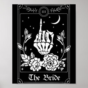 Wedding Tarot Card The Bride Halloween Poster