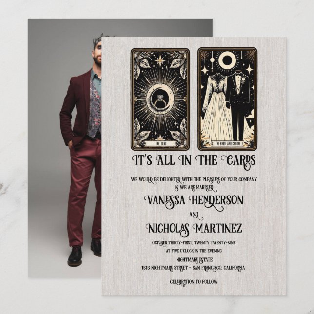 Wedding Tarot Invitation (Front/Back)