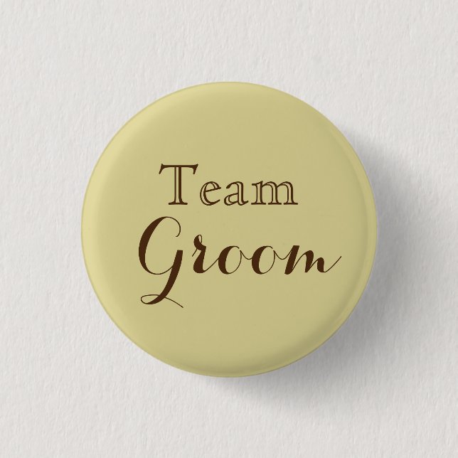 Wedding Team Groom 1 Inch Round Button (Front)