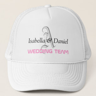 WEDDING TEAM MONOGRAM HATS