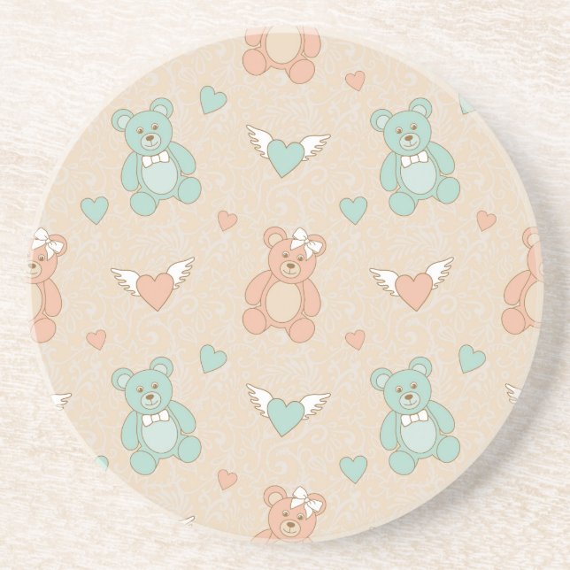 Wedding-teddies Coaster (Front)