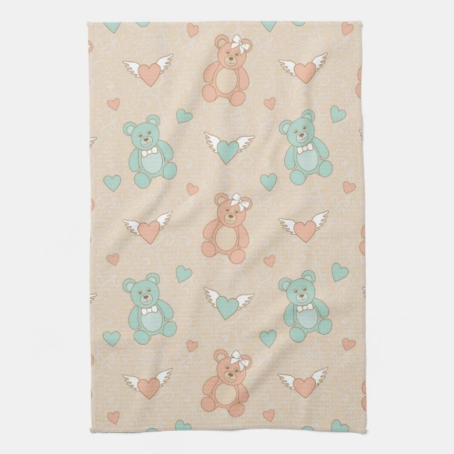 Wedding-teddies Kitchen Towel (Vertical)