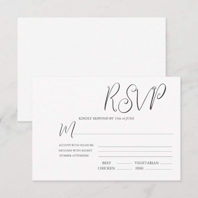 Wedding Template RSVP (Front/Back)
