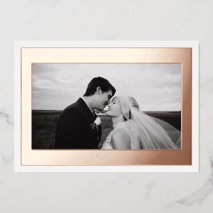WEDDING THANK YOU Add Your Photo Foil Holiday Card