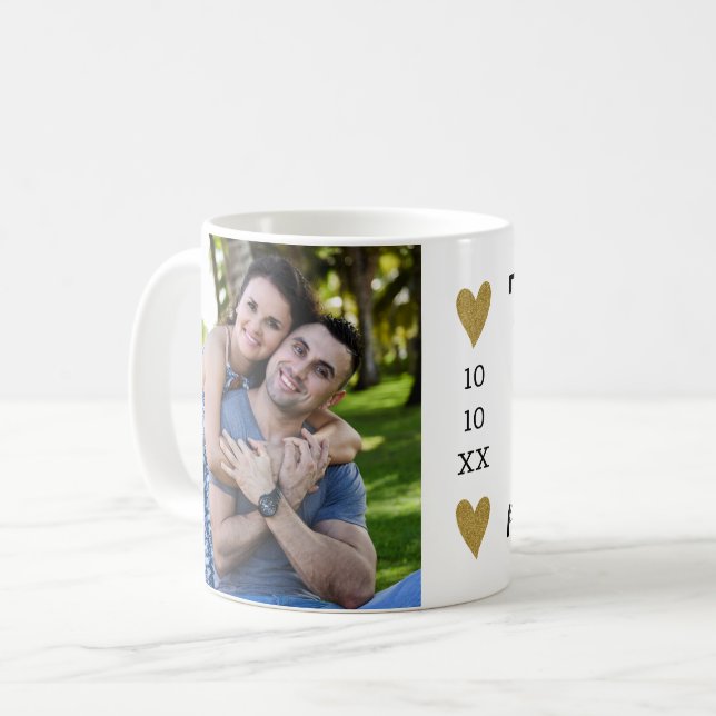 Wedding Thank You Bride And Groom Photo Coffee Mug (Front Left)