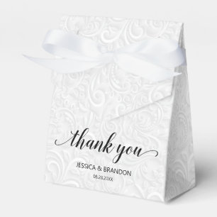 Wedding Thank You Calligraphy  Favor Box