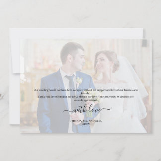 Wedding Thank You Card