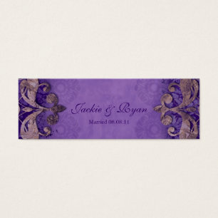 Wedding Thank You Card Bookmark Favour Verdigris P