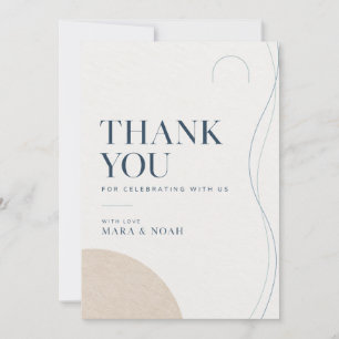 Wedding Thank You Card   Coastal Editorial Aegean 