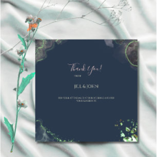 Wedding Thank You Card Emerald Green  