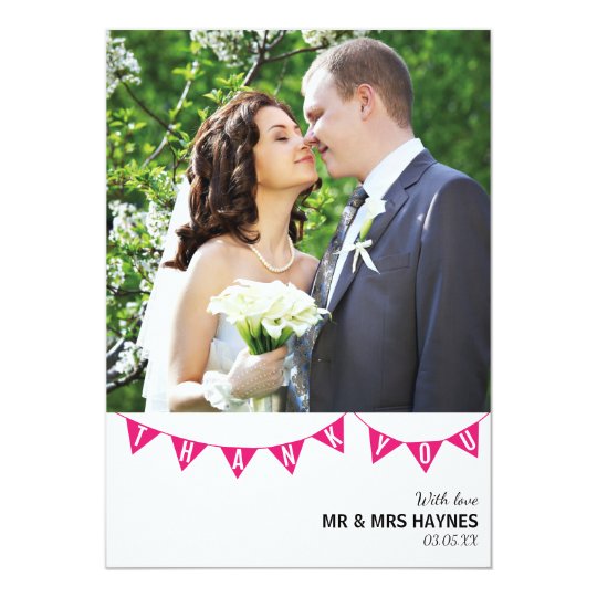 Wedding Thank You Card - Flat Card
