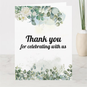 Wedding Thank You Card Folded Greeting Card