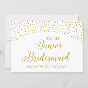 Wedding Thank You Card For Junior Bridesmaid