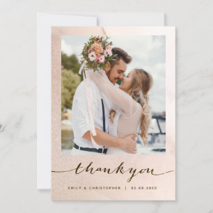Wedding thank you card photo, Beach Wedding