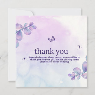 wedding thank you cards budget message Enchanted 