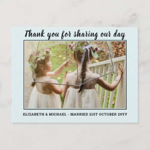 Wedding Thank you Cards With Photo Virtual Digital