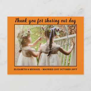 Wedding Thank you Cards With Photo Virtual Digital