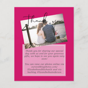 Wedding Thank You Cards With Photo Virtual Digital