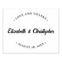 Wedding Thank you Custom Love and thanks 