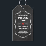 Wedding Thank You Favour Chalkboard Gift Tags R<br><div class="desc">Wedding Thank You Favour Chalkboard Gift Tags Red Heart</div>
