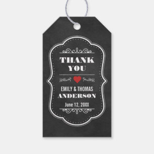 Wedding Thank You Favour Chalkboard Gift Tags R