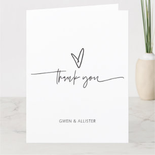 Wedding Thank You Folded Note Cards