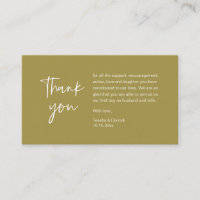 Wedding Thank you for attending, modern minimalist