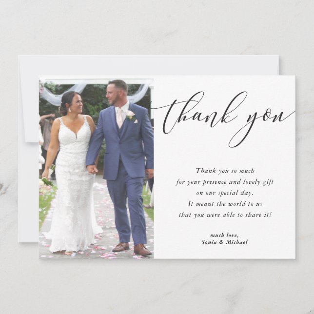 WEDDING THANK YOU for Sonia & Michael (Front)