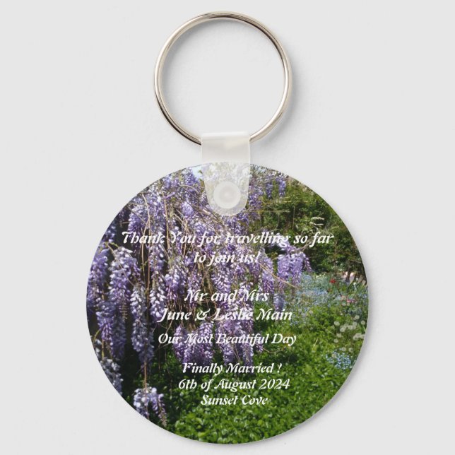 Wedding Thank You Gift Favour Keychain (Front)