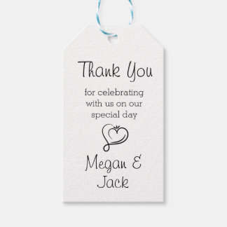 Wedding Thank You Gift Tags, Customizable Gift Tags