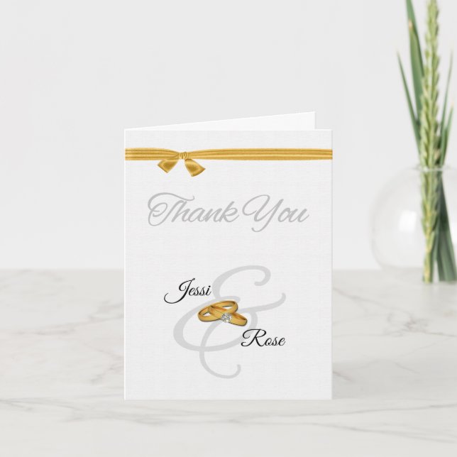 Wedding Thank You Gold Rings (Front)