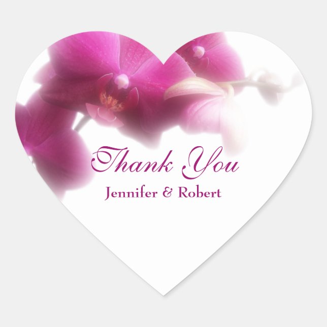 Wedding Thank You Heart Sticker (Front)