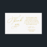 Wedding Thank you, in Modern romantic theme Enclos Enclosure Card<br><div class="desc">This is the Modern minimalist,  Classy Yellow Gold Script,  Wedding reception Enclosure Card. You can change the font colours,  and add your wedding details in the matching font / lettering. #TeeshaDerrick</div>