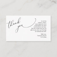 Wedding Thank you, in Modern romantic theme Enclos