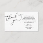 Wedding Thank you, in Modern romantic theme Enclos Enclosure Card<br><div class="desc">This is the Modern minimalist,  Black Script,  Wedding reception Enclosure Card. You can change the font colours,  and add your wedding details in the matching font / lettering. #TeeshaDerrick</div>