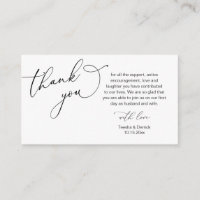 Wedding Thank you, in Modern romantic theme Enclos