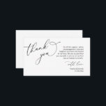 Wedding Thank you, in Modern romantic theme Enclosure Card<br><div class="desc">This is the Modern minimalist,  Black Script,  Wedding reception Enclosure Card. You can change the font colours,  and add your wedding details in the matching font / lettering. #TeeshaDerrick</div>