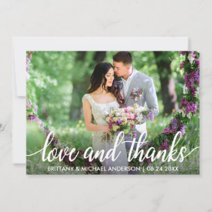 Wedding Thank You Love and Thanks Photo