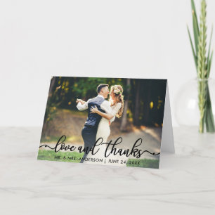 Wedding Thank You   Love and Thanks Photo Fold