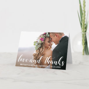 Wedding Thank You Love and Thanks Photo Fold
