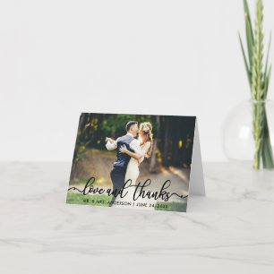 Wedding Thank You   Love and Thanks Photo Note