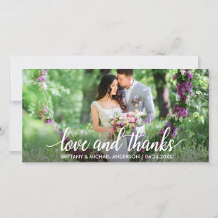 Wedding Thank You Love and Thanks Photo W