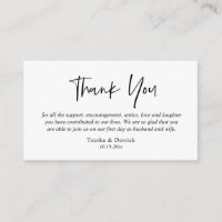 Wedding Thank you, Modern Simple Script