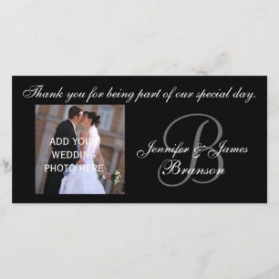 Wedding Thank You Monogram B and Message
