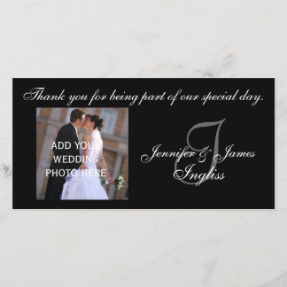 Wedding Thank You Monogram I and Message Card