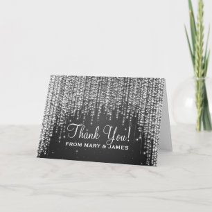 Wedding "Thank you" Night Dazzle Black Thank You Card