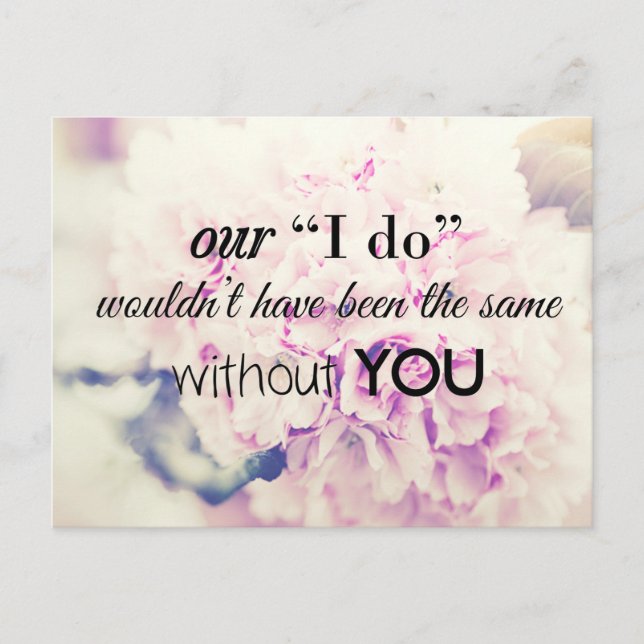 Wedding Thank You Note Card (Front)