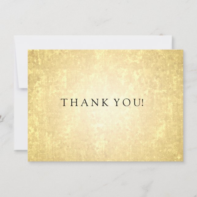 Wedding Thank You Note Gold Foil Stars Confetti Card (Front)