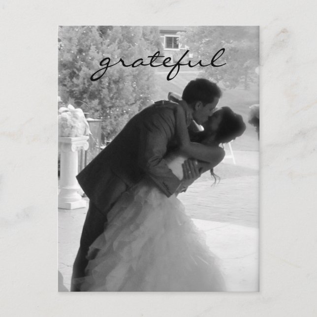 Wedding Thank You Note Postcard (Front)