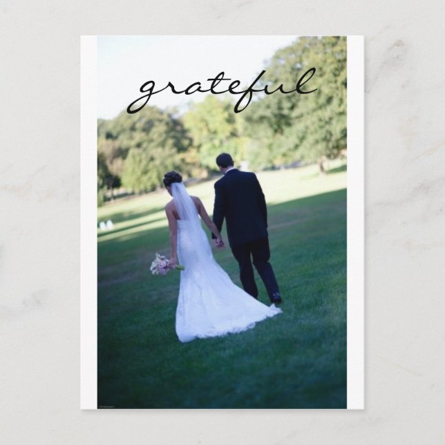 Wedding Thank You Note Postcard (Front)